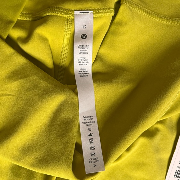 Lululemon Align HR 25” yellow legging pant size 12 - Picture 5 of 5